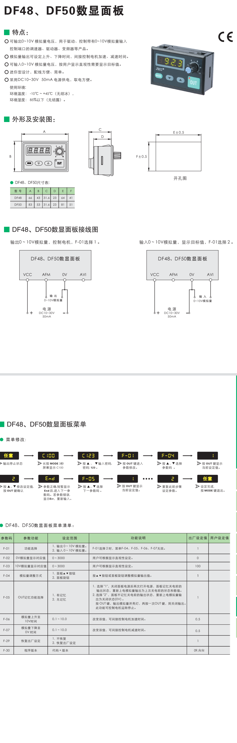 DF48/DF50數(shù)顯面板(圖1)